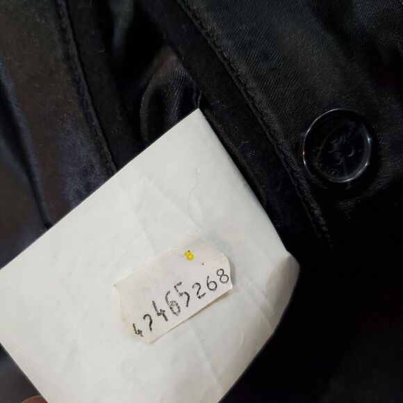 Michael Kors Mens 42L Overcoat Black Wool Blend Single Breasted Lined Old Money - Picture 14 of 14